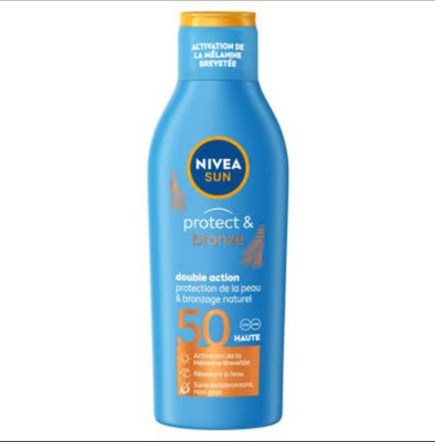 3er Pack NIVEA SUN Sonnenschutzmilch LSF 50   Protect & Bronze   200ml