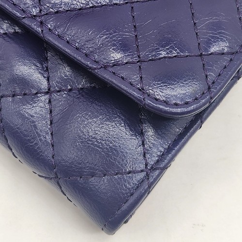 Kurt Geiger crossbody bag purple quilted leather matelasse chain wallet new $148 - Picture 6 of 14