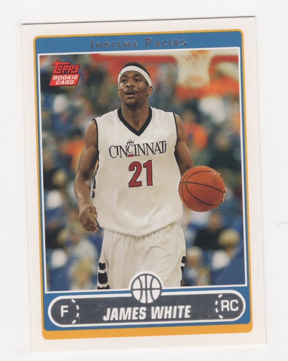 2006-07 TOPPS BASKETBALL ROOKIE JAMES WHITE INDIANA PACERS #239