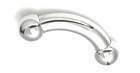 Reverse Prince Albert Bent Curved Barbell 0g 1 inch 26mm - Huge 16mm Ball Gift — photo 2