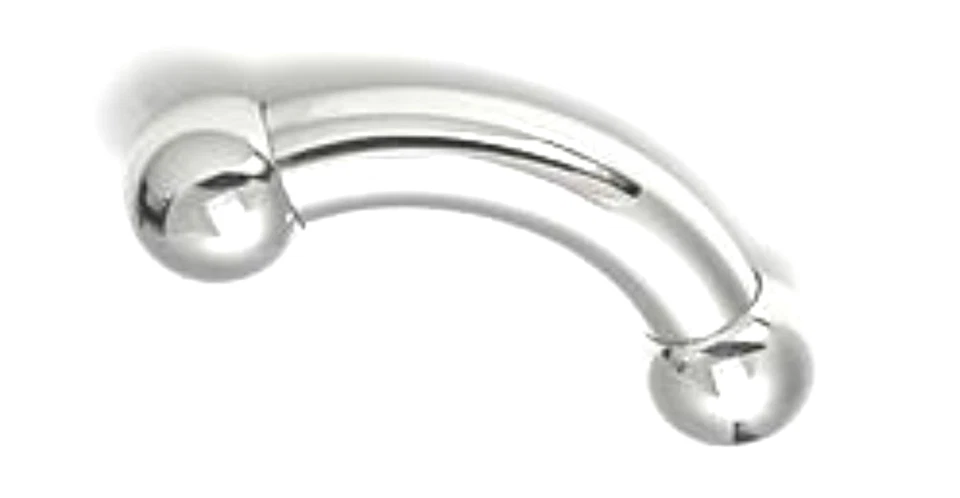 One PA Reverso Prince Albert Barra Curvada Doblada 0g 1 pulgada 26mm - 13mm Bola Regalo Foto 2 de 4