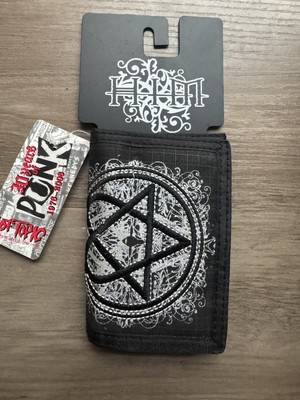 Bravado Bioworld Brand New HIM Canvas Band Wallet Black Heartagram