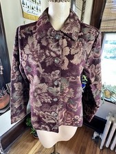 Women’s Tapestry Jacket Carol Anderson Sz.M Button Up Vintage 90’s USA Made