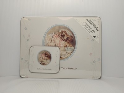 1990 Beatrix Potter placemat and coaster set Mrs. Tiggy-Winkle sealed