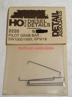 Detail Associates~HO~2220~Pilot Grab Bar~SW1000/1500,GP9/18