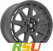 Sparco Gravel matt graphite 8x17" ET35 LK5 112 ML 73.1 Alufelgen 17 Zoll