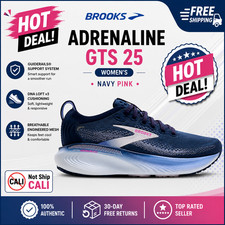 Brooks Women's Adrenaline GTS 25 Running Shoes/Navy Pink/B Not Ship CA