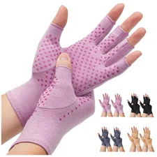 2-Pair  Arthritis Compression Gloves for Carpal Tunnel Relief - Purple