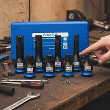 XZN Steckschl&uuml;sselsatz 8tlg. 1/2 Zoll, 42CrMo, lang & kurz, M12-M18, Aufbewah...