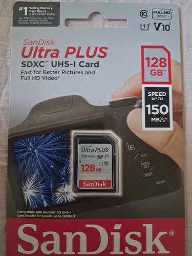 SanDisk Ultra Plus 128GB SDXC UHS-I Memory Card