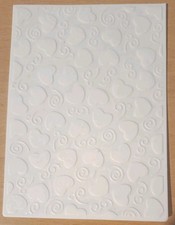 Embossing Board - Embossed Small Hearts & Debossed Modern Hearts - 18cm x 13cm