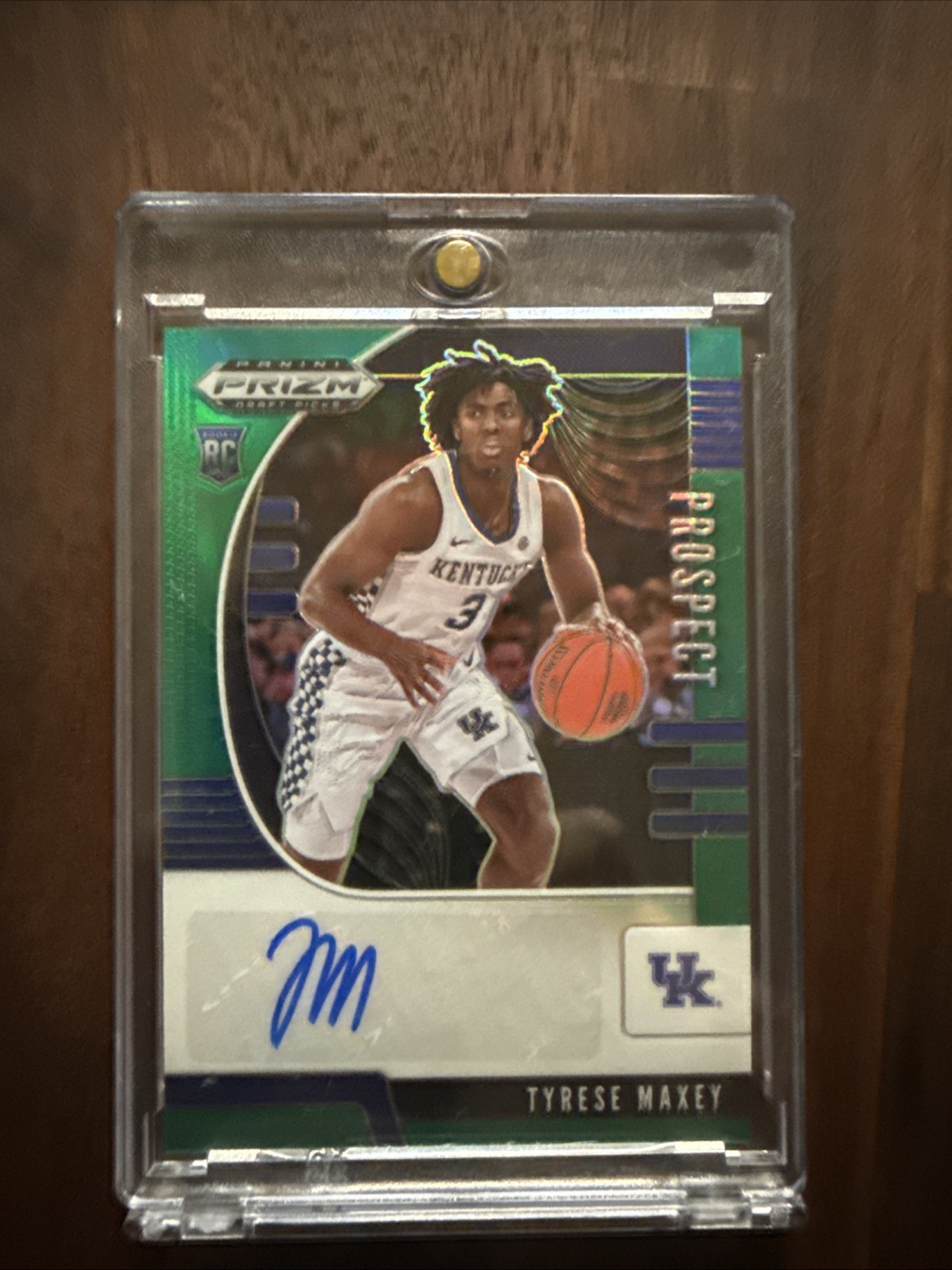 2020 TYRESE MAXEY Green Panini Prizm Draft Picks Prospect Rookie Auto Autograph