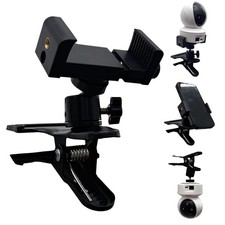 Universal Heavy Duty Adjustable Spring Clamp Phone Camera Holder Mount Black