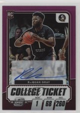 2021-22 Panini Chronicles Draft Picks Purple 7/25 RaiQuan Gray #COT-RQ Auto ux8