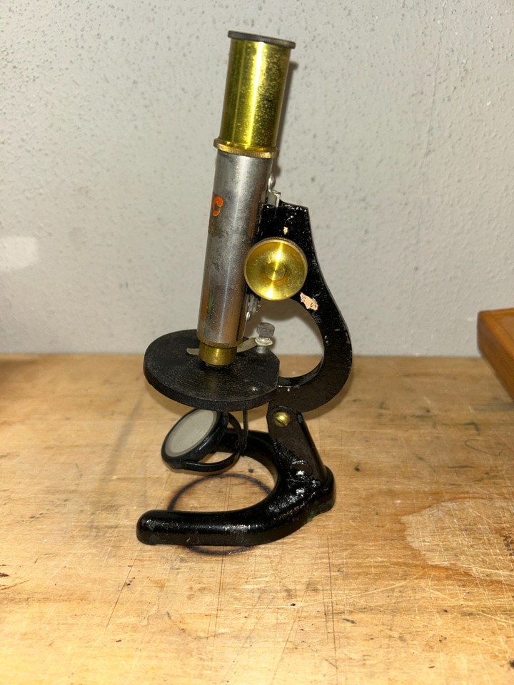 Antique B.O.C. Microscope  w/Case Japan Circa 1910-1930