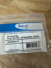 Telephone Plugs. ICC FLAT ENTRY STRANDED. ICMP6P4CFT  Lot of 1 Bag