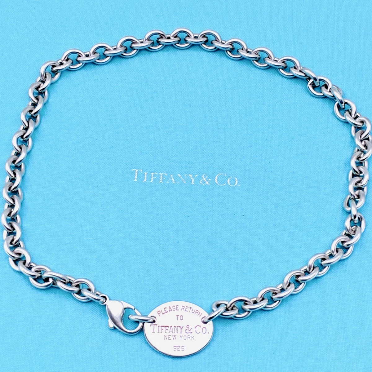 Tiffany Oval Tag Necklace for sale - eBay