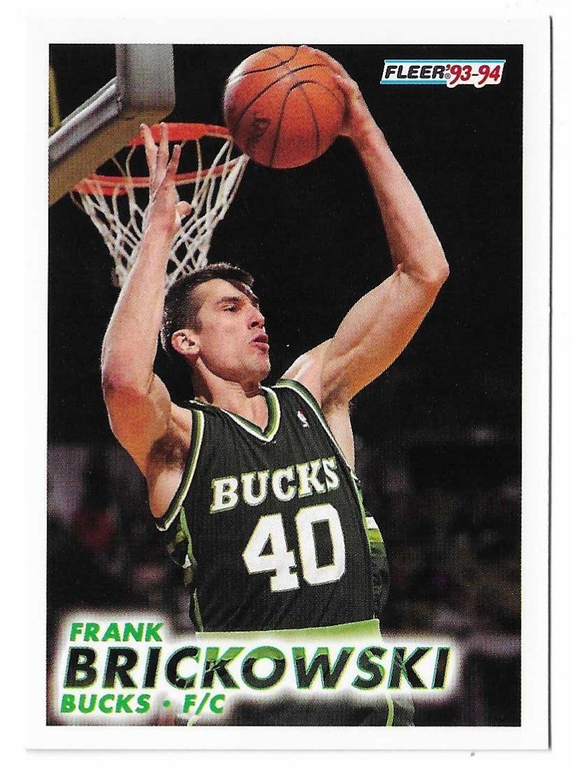 1993-94 Fleer Basketball Frank Brickowski Card #116 Milwaukee Bucks