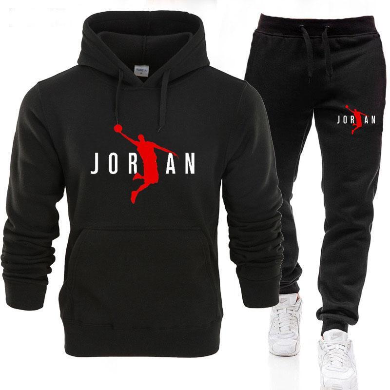 2025 Fall Winter Men's Tracksuit Hoodie Pants 2pcs Sets Suit Leisure Sweatshirts