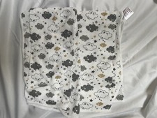 Parent s Choice Baby Blanket Waffle Weave Thermal Cloud Star White Gray 36 x32