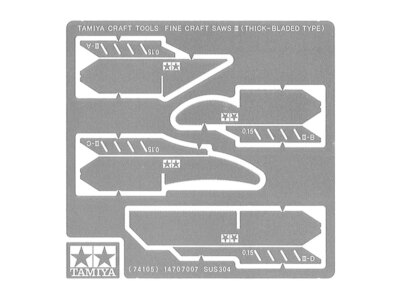 Tamiya FINE CRAFT SAWS III (THICK-BLADED TYPE) 74105