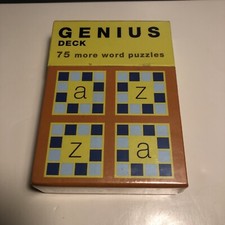 Genius Deck -75 Word Puzzle Card Box Set - New  brain exercise - mind benders