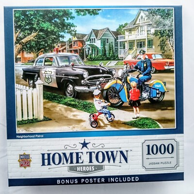 Hometown Heroes Master Pieces Neighborhood Patrol 1000 Piece Jigsaw Puzzle 71738