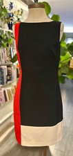 Lauren Ralph Lauren Womens Size 8 Color Block Sheath Dress Knee Length Preppy