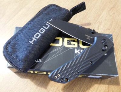 HOGUE 24366 New Black Polymer Deka Folder MagnaCut Wharncliff Blade Knife/Knives