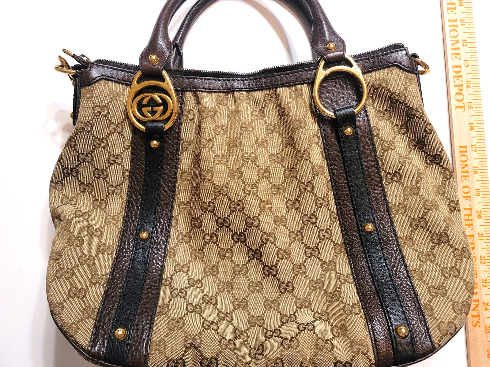 Gucci Monogram Large Convertable Purse - image 18