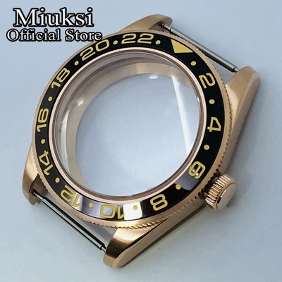 Miuksi 39mm watch case domed sapphire glass fit NH35 NH36 NH34 ETA2824 PT5000
