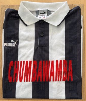 Chumbawamba Fan Trikot NEU PUMA schwarz weiß Jersey Gr L Fußball Trikot sehr rar
