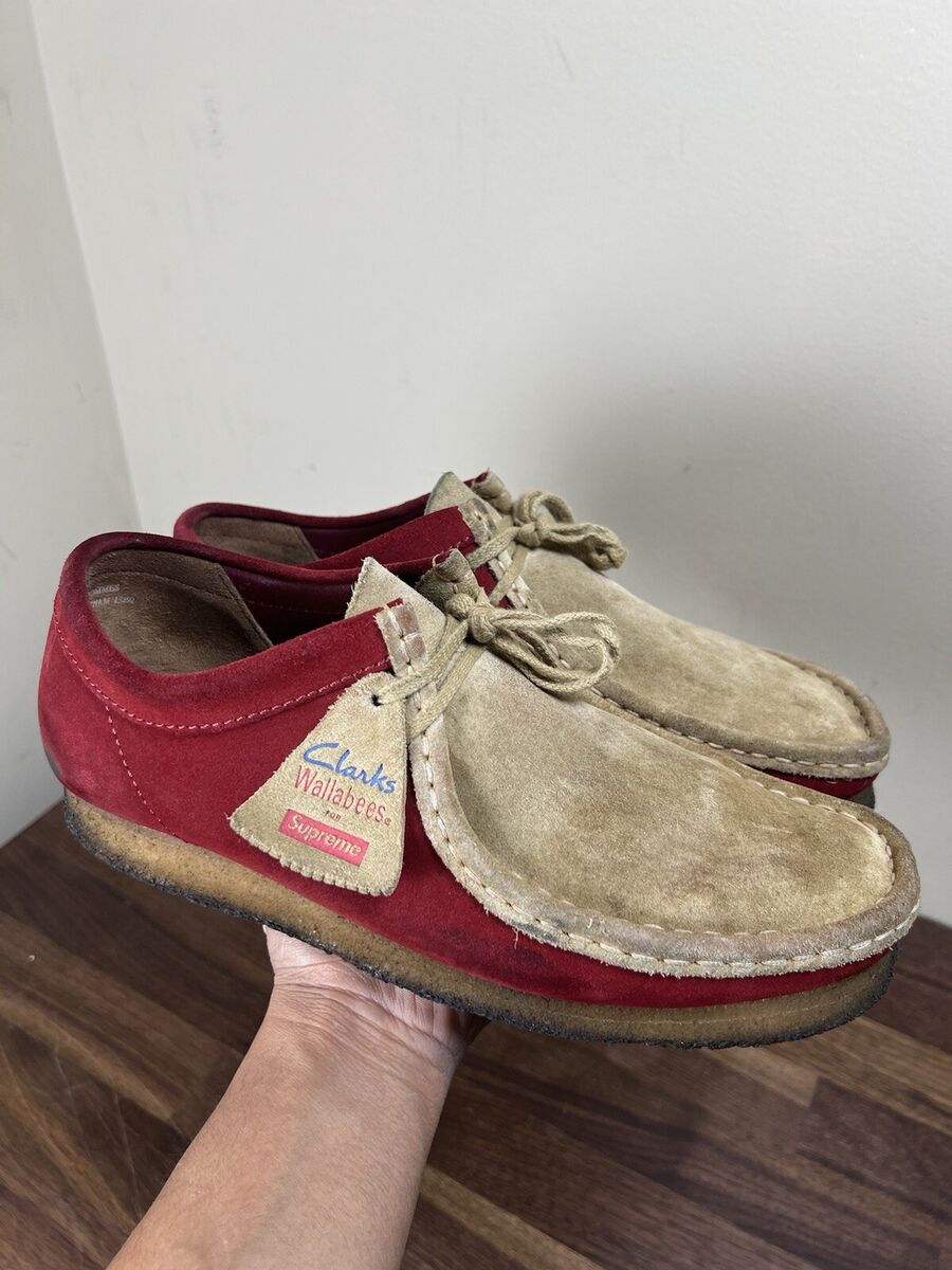 Clarks Originals Wallabee Low Supreme Red Suede Brown Gum Clarks Originals Wallabee Low Supreme Red Suede Brown Gum