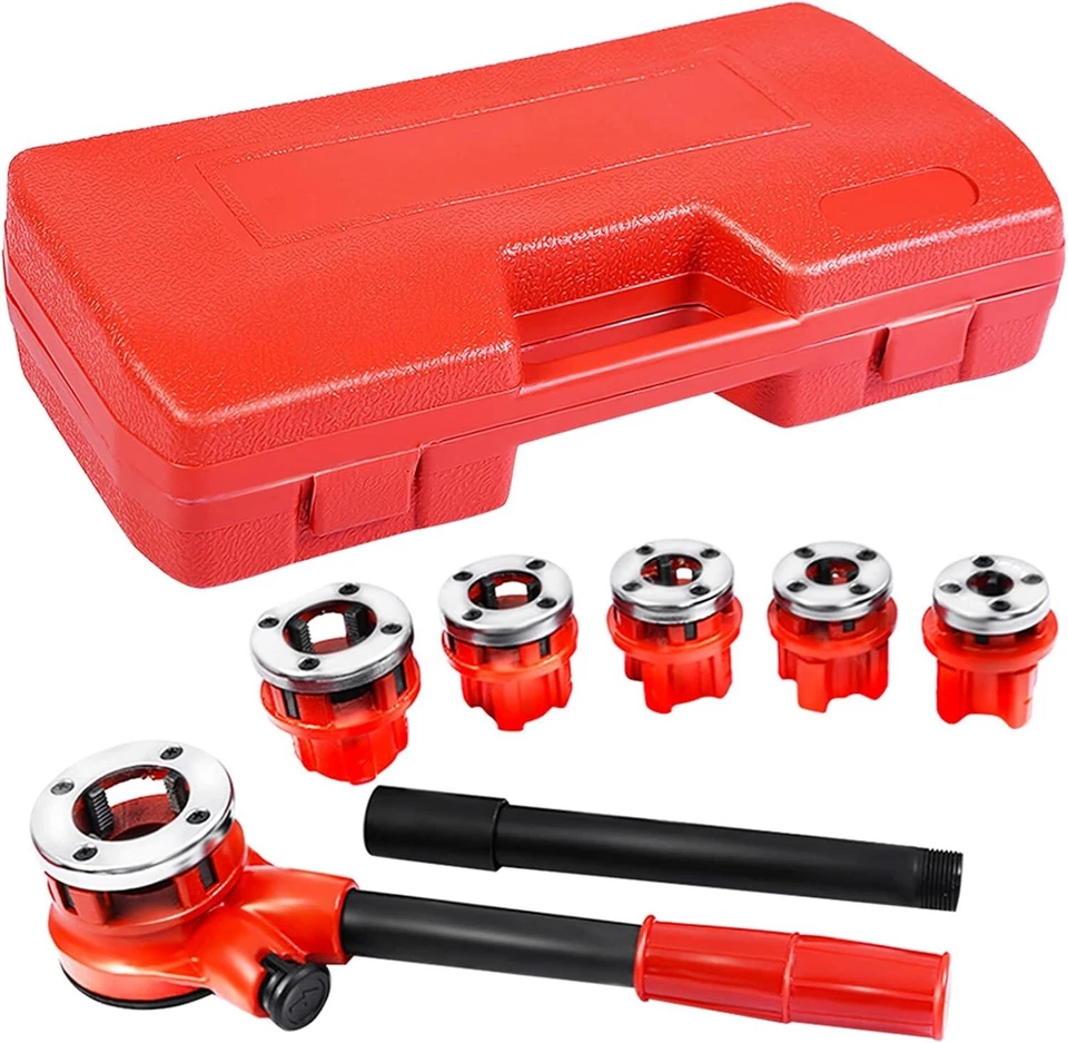 Efficient Ratchet Pipe Threading Set w/ 6 Dies - Compact & Ergonomic Design - Image 3 of 4