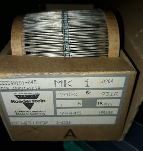 100pcs NOS ROE GERMANY MK1 931R 1% 1/4W HI END METAL FILM AUDIO RESISTORS ! - 第 1/1 張圖片