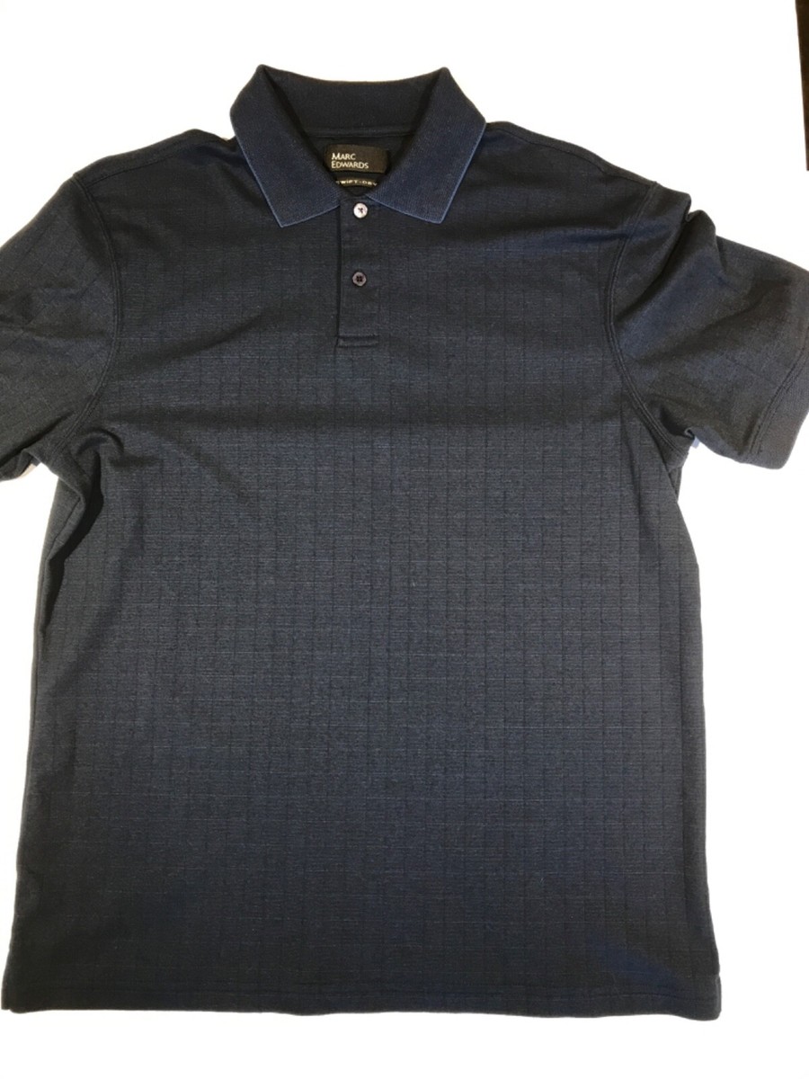 Marc Edwards swift dry dark blue polo golf shirt UK
