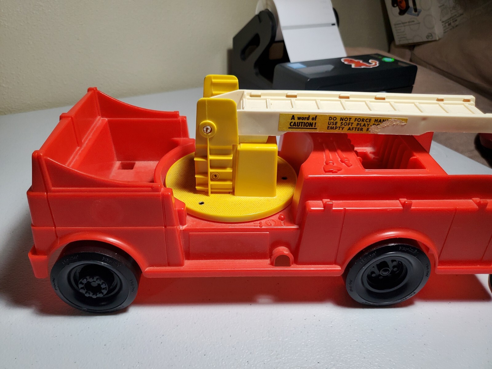 Vintage 1974 PlayDoh Fire Truck General Mills Rare Toy Hard Plastic