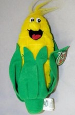 Vintage 1998 Garden Babies Kernel Corn 9" Plush Bean Bag Plush Vegetable  NWT 