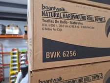 BOARDWALK BWK6256 HARDWOUND ROLL BROWN PAPER TOWELS 8"x 800ft. CASE 6 ROLL BULK