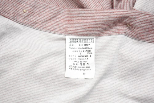Daks Chemise Homme 40/13 3/4 Rayé Flanelle Manches Longues Col Italien - Imagen 7 de 7