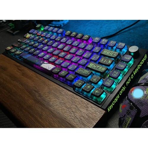 EVA01 NEON GENESIS EVANGELION PBT Translucent Keycap Set for Mechanical Keyboard - Picture 6 of 9