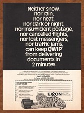 1981 Exxon Office Systems Vintage Print Ad/Poster Tiger Qwip Facsimile Machine