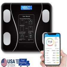Battery Smart LCD Display Bluetooth Weight Body Fat Scale BMI Bathroom Scale