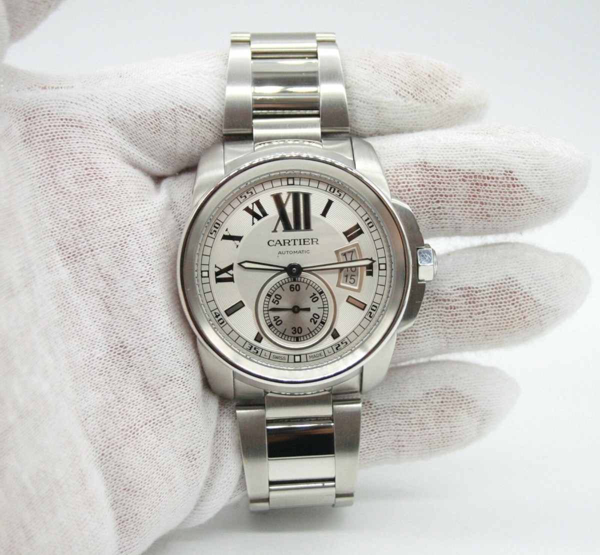 CARTIER CALIBRE DE CARTIER 3389 STAINLESS STEEL AUTOMATIC 42MM MEN