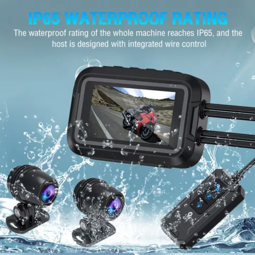 Motorcycle Camera 1080P WIFI GPS DVR Handlebar Fixing 3" Motorbike DVR Dash Cam - Picture 5 of 18
