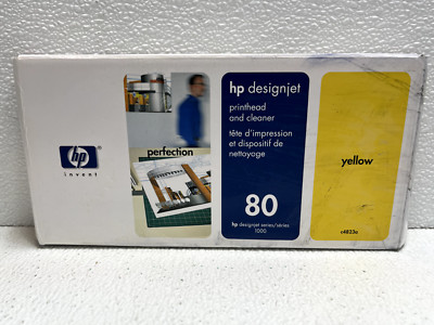 Genuine HP 80 Yellow Printhead & Cleaner C4823A Date: 2013