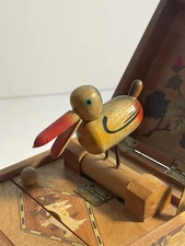 Cigarette tobacco dispenser box w/bird vintage Occupied ￼Japan Bells￼ Sound