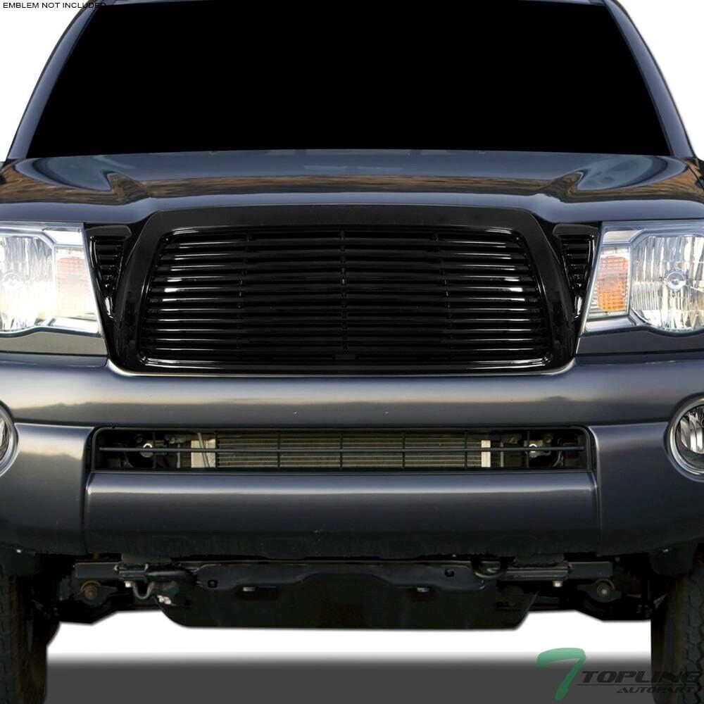 Glossy Black Front Grill Horizontal Billet Complete For 2005-2011 Toyota Tacoma