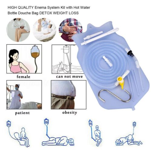 2L Reusable Medical Grade Silicone Enema Kit Bag Colonic Irrigation Health Care - Picture 12 of 15