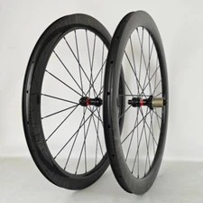 700C Carbon Road Bicycle Wheelset 38/50/60/88mm Depth Thru Axle Disc Brake Hubs